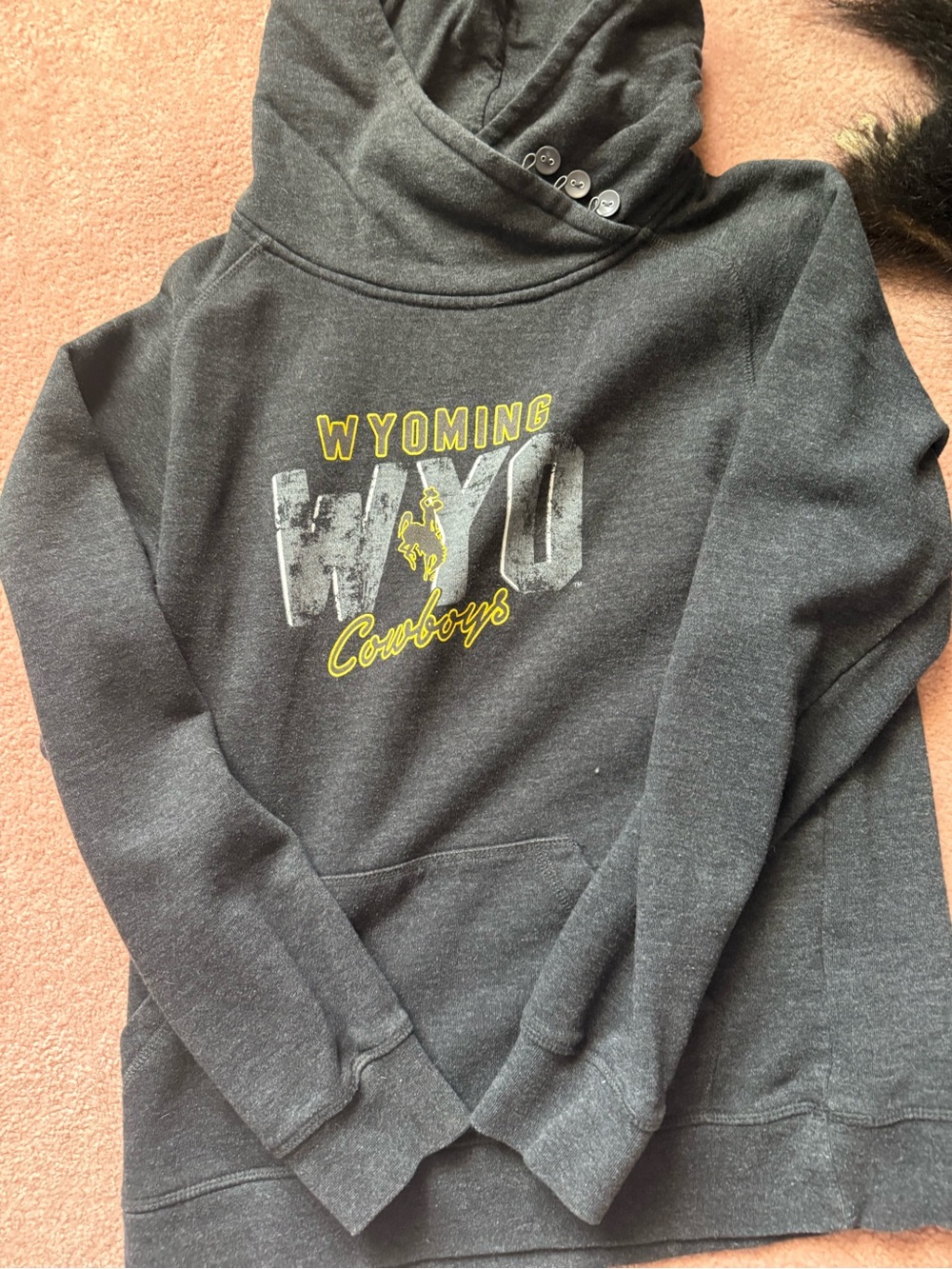 Wyoming Cowboys Gray Graphic Hoodie
